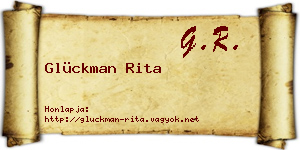 Glückman Rita névjegykártya